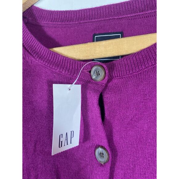 Gap Cardigan Sweater Size Small Purple Pink Button Up Womens Cotton Twee Preppy - Picture 5 of 10
